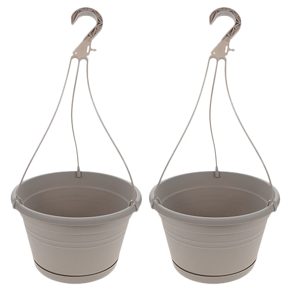 2pcs Hanging Planter Plastic Wall Mount Basin 255 Deep Gray Large Pot Balcony Garden Plant Basket Spider
2pcs Hanging Planter Plastic Wall Mount Basin 255 Deep Gray Large Pot Balcony Garden Plant Basket Spider
