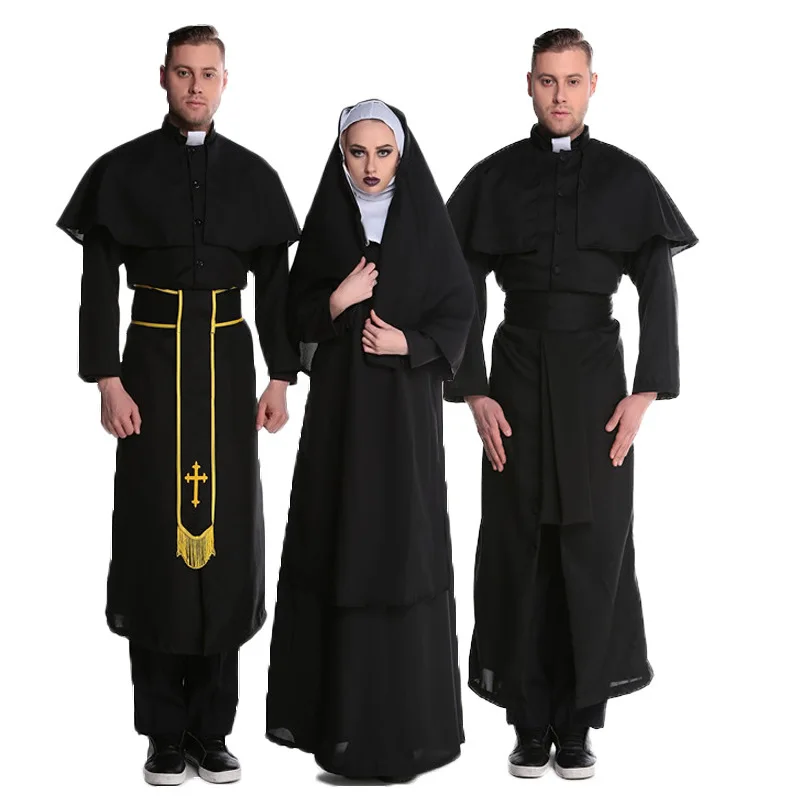 2026 New Halloween Priestess Role Play Costume Couple Cosplay Men's And Women's Priest Outfit Halloween Party Props
2026 New Halloween Priestess Role Play Costume Couple Cosplay Men's And Women's Priest Outfit Halloween Party Props