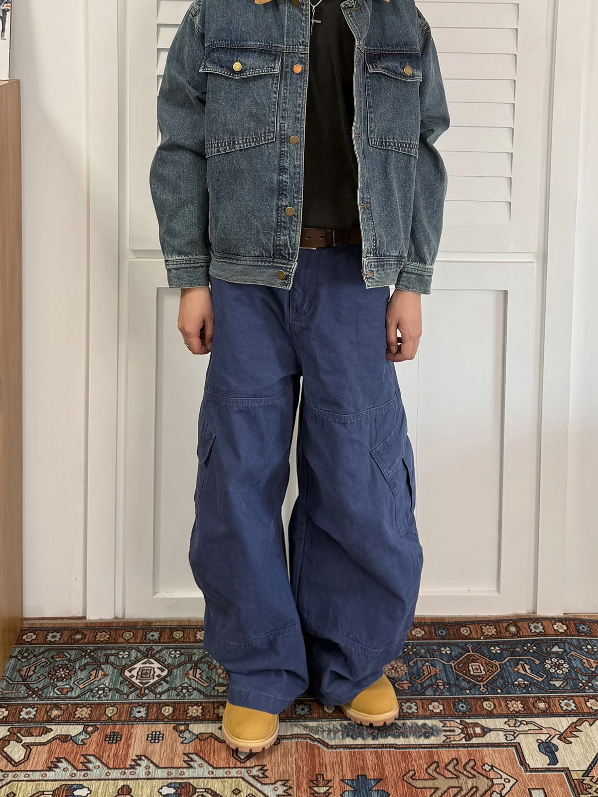 Retro American High Street Washed Work Pants Loose Straight Leg Wide Leg Women's Style Casual Comfortable Denim Jeans
Retro American High Street Washed Work Pants Loose Straight Leg Wide Leg Women's Style Casual Comfortable Denim Jeans