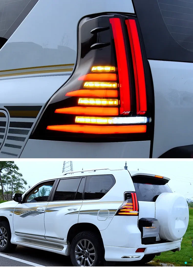 Для Toyota Land Cruiser Prado 10-21 автомобильный светодиодный задний фонарь, задний фонарь, стоп-тормоз, фонарь заднего хода, указатель поворота
Для Toyota Land Cruiser Prado 10-21 автомобильный светодиодный задний фонарь, задний фонарь, стоп-тормоз, фонарь заднего хода, указатель поворота