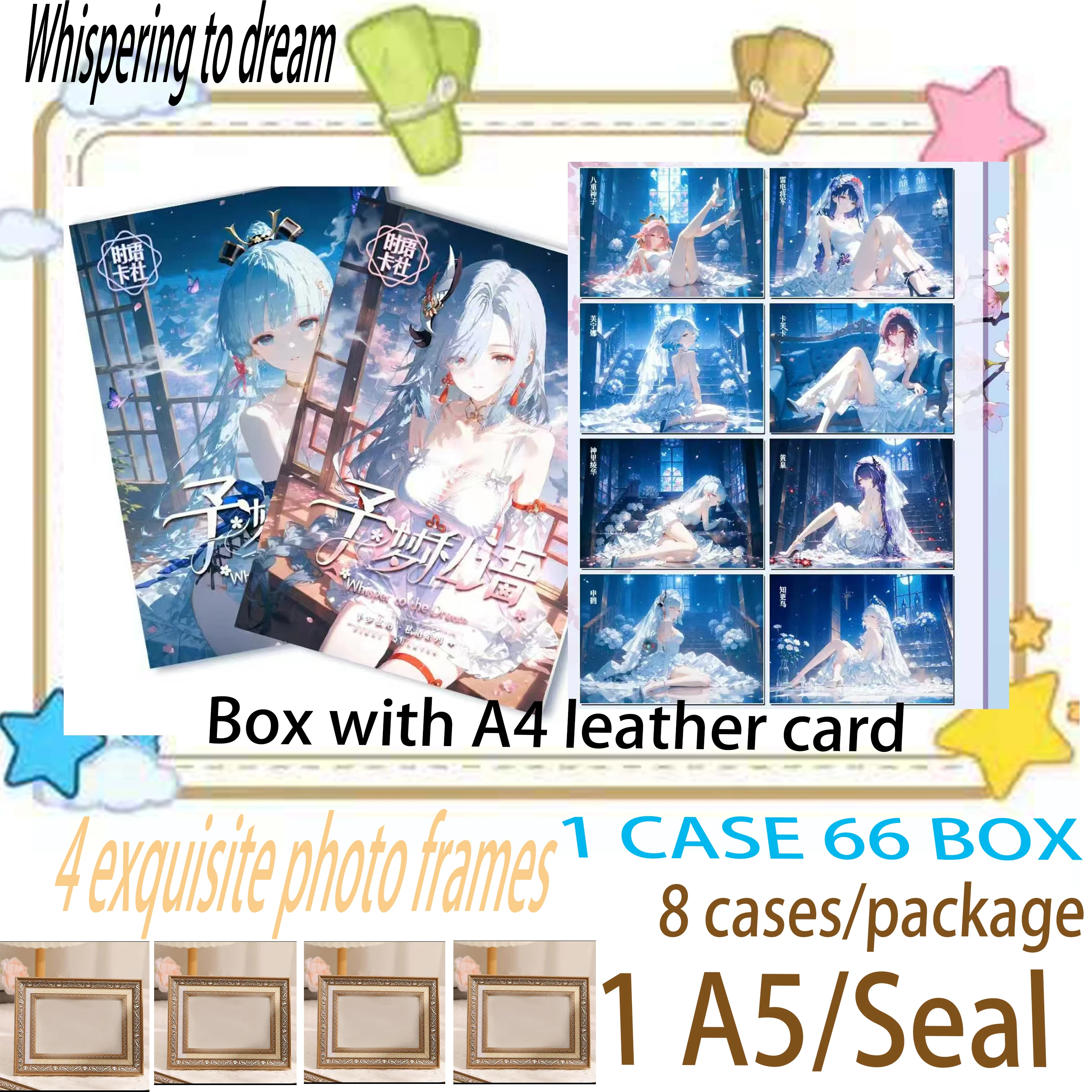 Wholesale latest goddess story for dreams whispering card toys character game collection sexy A5 acrylic card hobby wife gift bi
Wholesale latest goddess story for dreams whispering card toys character game collection sexy A5 acrylic card hobby wife gift bi