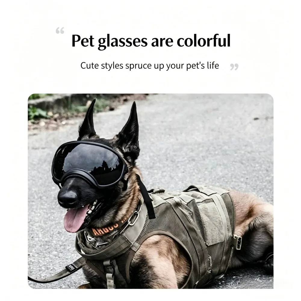Dog Sunglasses UV Protection, Shatterproof Windproof Pet Goggles, Adjustable Strap Eye Wear for All Breeds, Outdoor Sports Drivi
Dog Sunglasses UV Protection, Shatterproof Windproof Pet Goggles, Adjustable Strap Eye Wear for All Breeds, Outdoor Sports Drivi