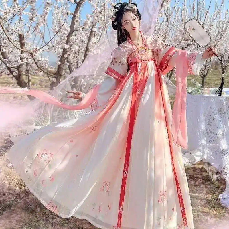 Traditional Chinese Hanfu Dress Women's Tang Dynasty Embroidery Dance Suit Vintage Film TV Carnival Cosplay Clothing
Traditional Chinese Hanfu Dress Women's Tang Dynasty Embroidery Dance Suit Vintage Film TV Carnival Cosplay Clothing