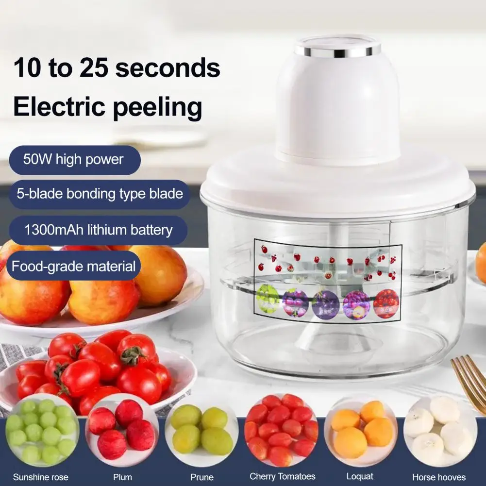 Rechargeable Fruit Peeler Automatic Electric Grape Peeler Machine for Grapes Cherry Tomatoes Garlic Rechargeable Brushless Motor
Rechargeable Fruit Peeler Automatic Electric Grape Peeler Machine for Grapes Cherry Tomatoes Garlic Rechargeable Brushless Motor