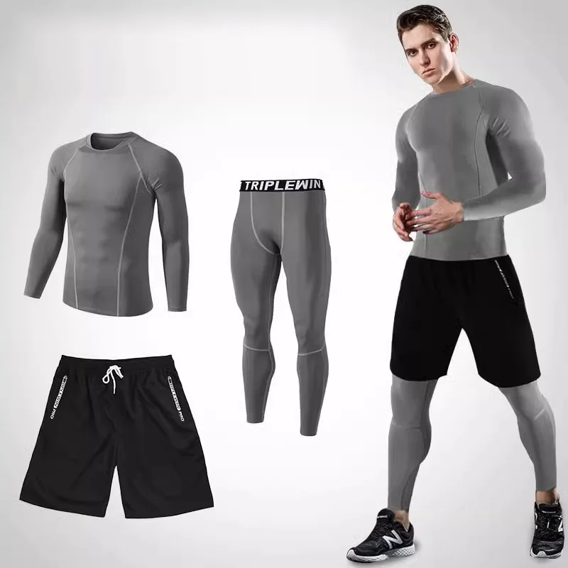 Men Long Sleeve Jogging Jersey Male GYM Fitness Tee Leggings Short Sport Running Set Skiing Basketball Football Clothes Suit B36
Men Long Sleeve Jogging Jersey Male GYM Fitness Tee Leggings Short Sport Running Set Skiing Basketball Football Clothes Suit B36