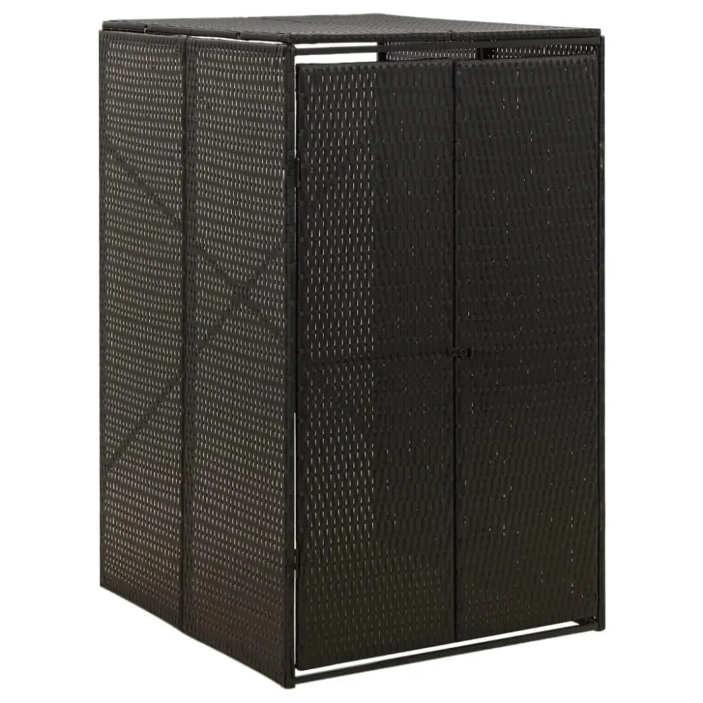 Single Wheelie Bin Shed, Poly Rattan Outdoor Concealment Solution with Durable Powder-Coated Steel Frame, Black, Customized
Single Wheelie Bin Shed, Poly Rattan Outdoor Concealment Solution with Durable Powder-Coated Steel Frame, Black, Customized