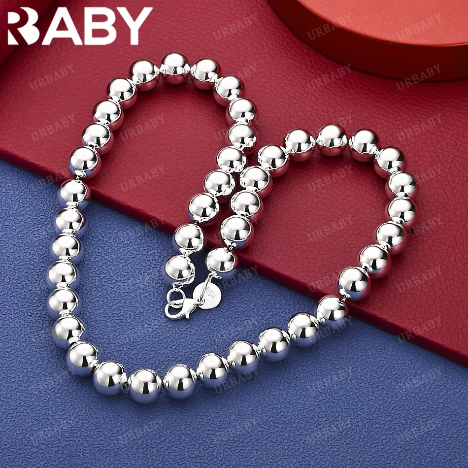 URBABY 925 Sterling Silver 50cm 10mm Beads Necklace For Men Creativity Gifts Street All-match Party And Daily Wear
URBABY 925 Sterling Silver 50cm 10mm Beads Necklace For Men Creativity Gifts Street All-match Party And Daily Wear
