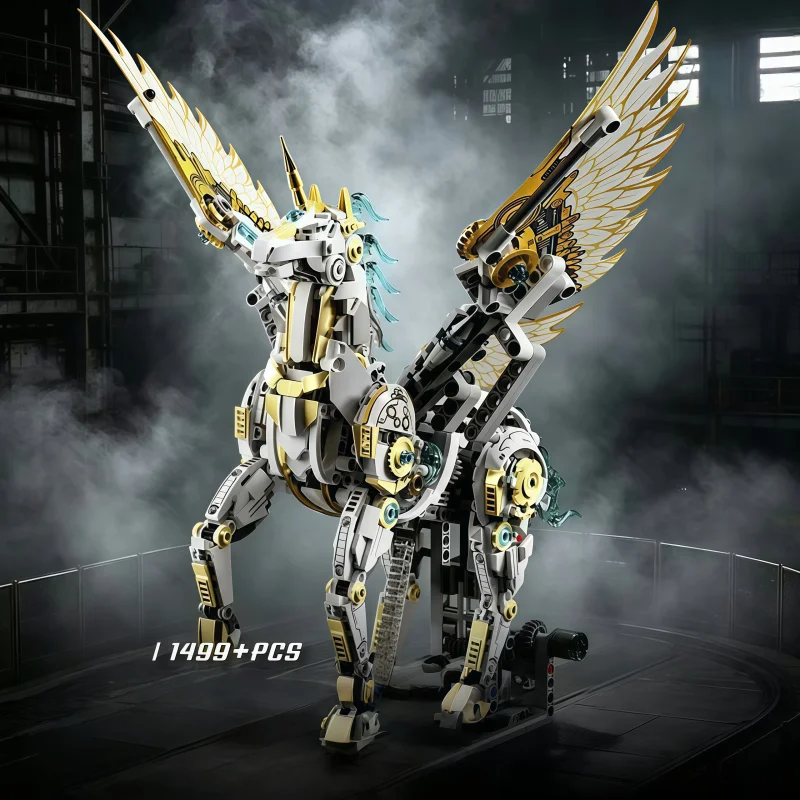 Mechanical Pegasus Unicorn Building Blocks Set, 1499+ PCS Movable Action Figure with Display Stand, Creative STEM Collectible Mo
Mechanical Pegasus Unicorn Building Blocks Set, 1499+ PCS Movable Action Figure with Display Stand, Creative STEM Collectible Mo
