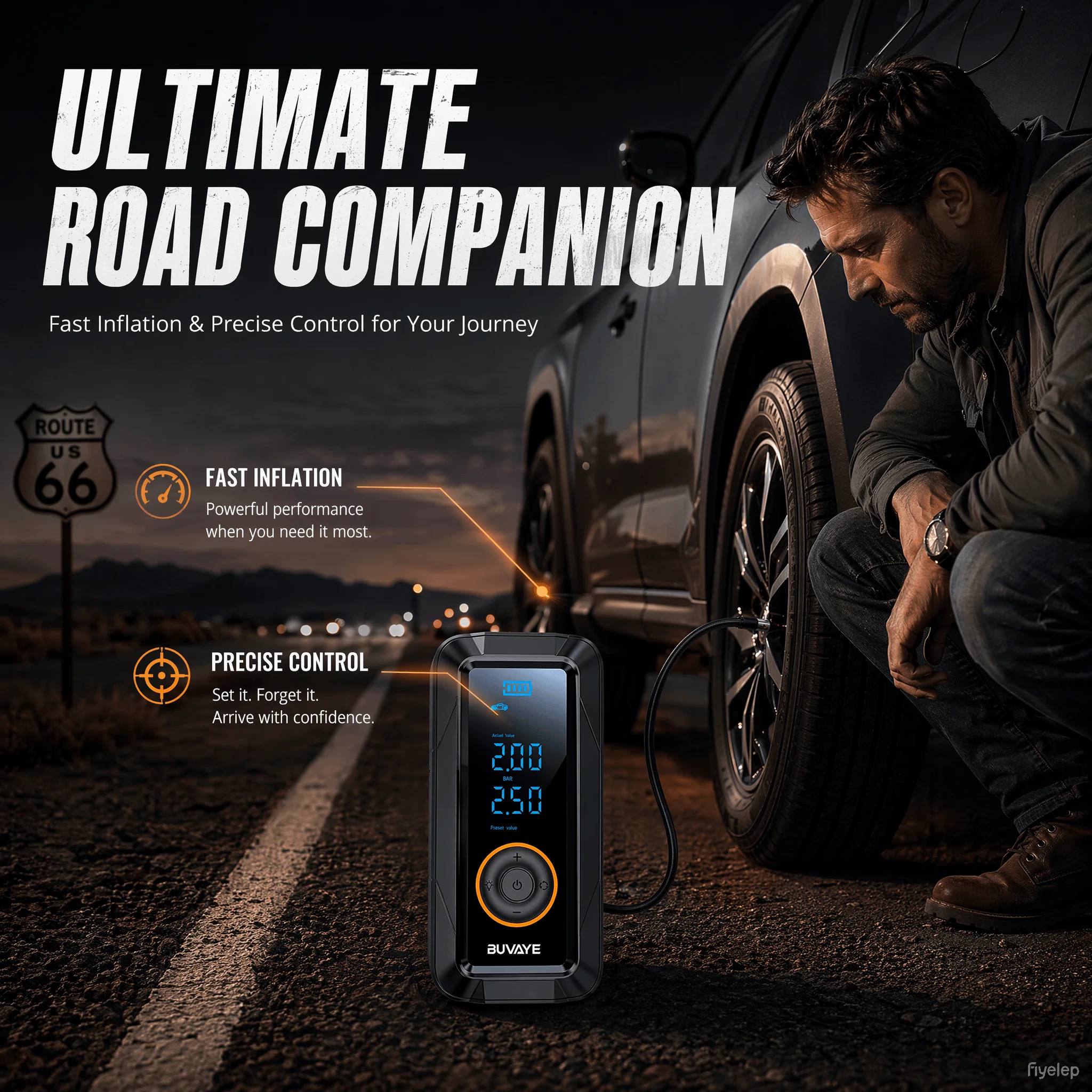 Portable Car Tire Inflator PL01 Wireless Digital Air Compressor 150PSI Auto Stop Tire Pump with Type-C & DC Charging Power Bank Emergency LED Light for Car Motorcycle Bike Ball
Portable Car Tire Inflator PL01 Wireless Digital Air Compressor 150PSI Auto Stop Tire Pump with Type-C & DC Charging Power Bank Emergency LED Light for Car Motorcycle Bike Ball