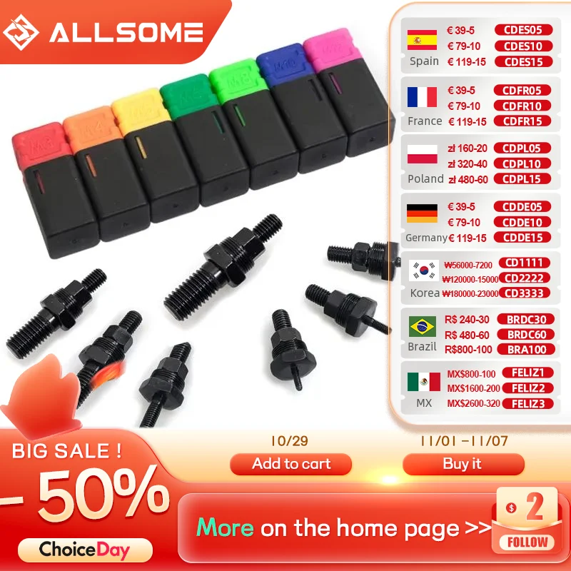 ALLSOME Riveter Gun Part Threaded Mandrel Replacement For Hand Nut Rivet Metric M3-M12 HT2775+
ALLSOME Riveter Gun Part Threaded Mandrel Replacement For Hand Nut Rivet Metric M3-M12 HT2775+