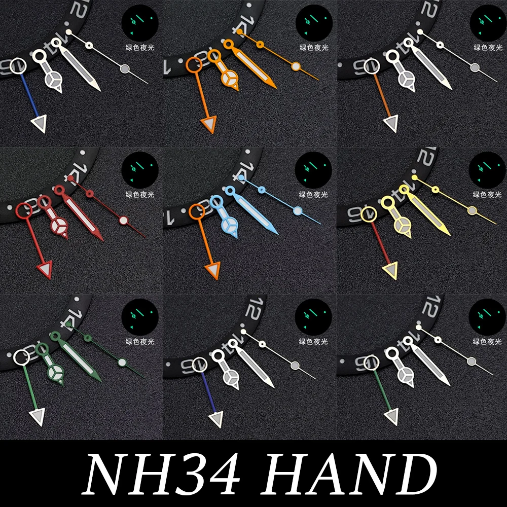 Blue Green Luminous NH34 GMT Watch Hands for NH34 Automatic Movement watch accessories Watch Parts For Wristwatches
Blue Green Luminous NH34 GMT Watch Hands for NH34 Automatic Movement watch accessories Watch Parts For Wristwatches