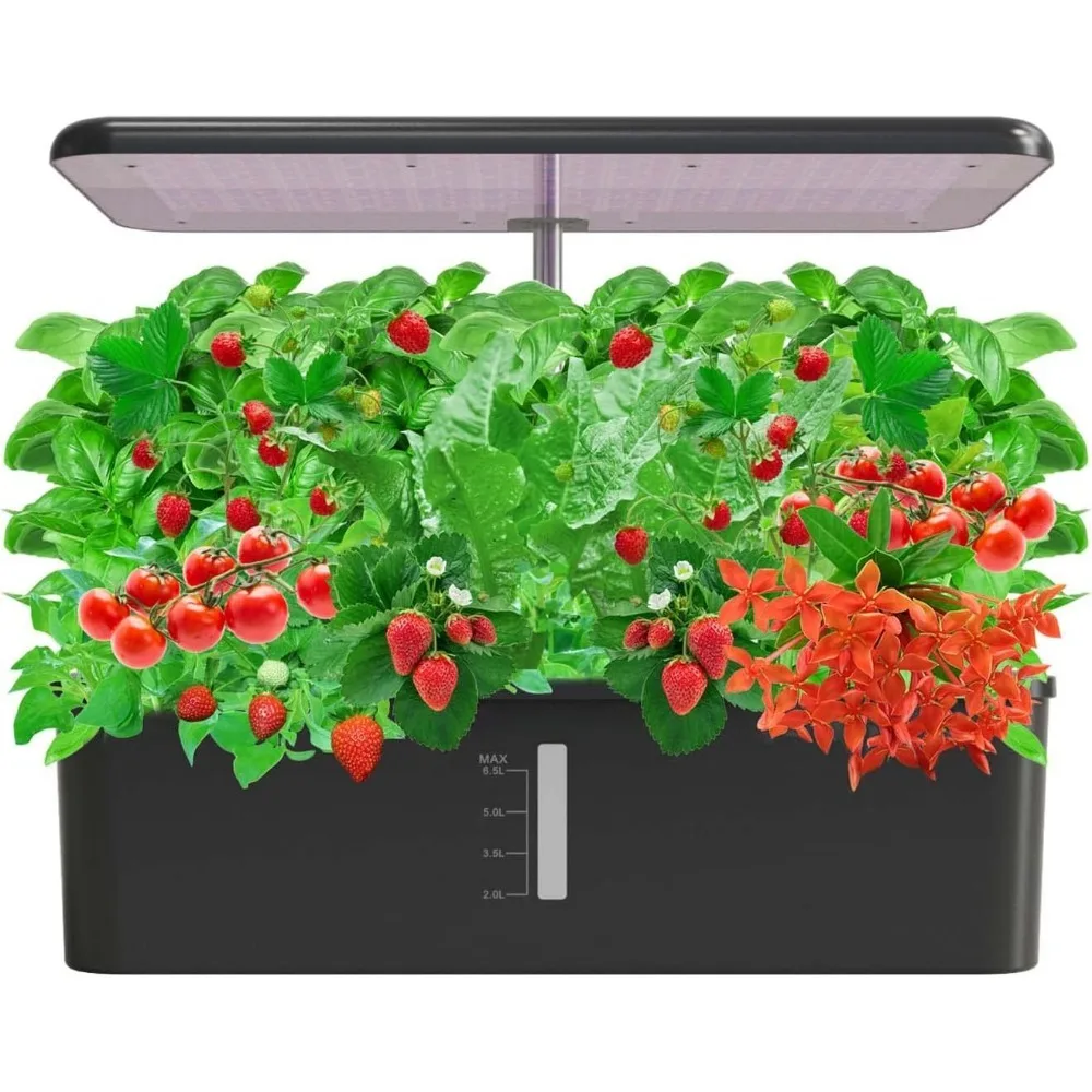 Hydroponic Planting System with LED Growth Lights, Plant Germination Kit with Pump System, Adjustable Height Up To 17.7 Inches
Hydroponic Planting System with LED Growth Lights, Plant Germination Kit with Pump System, Adjustable Height Up To 17.7 Inches