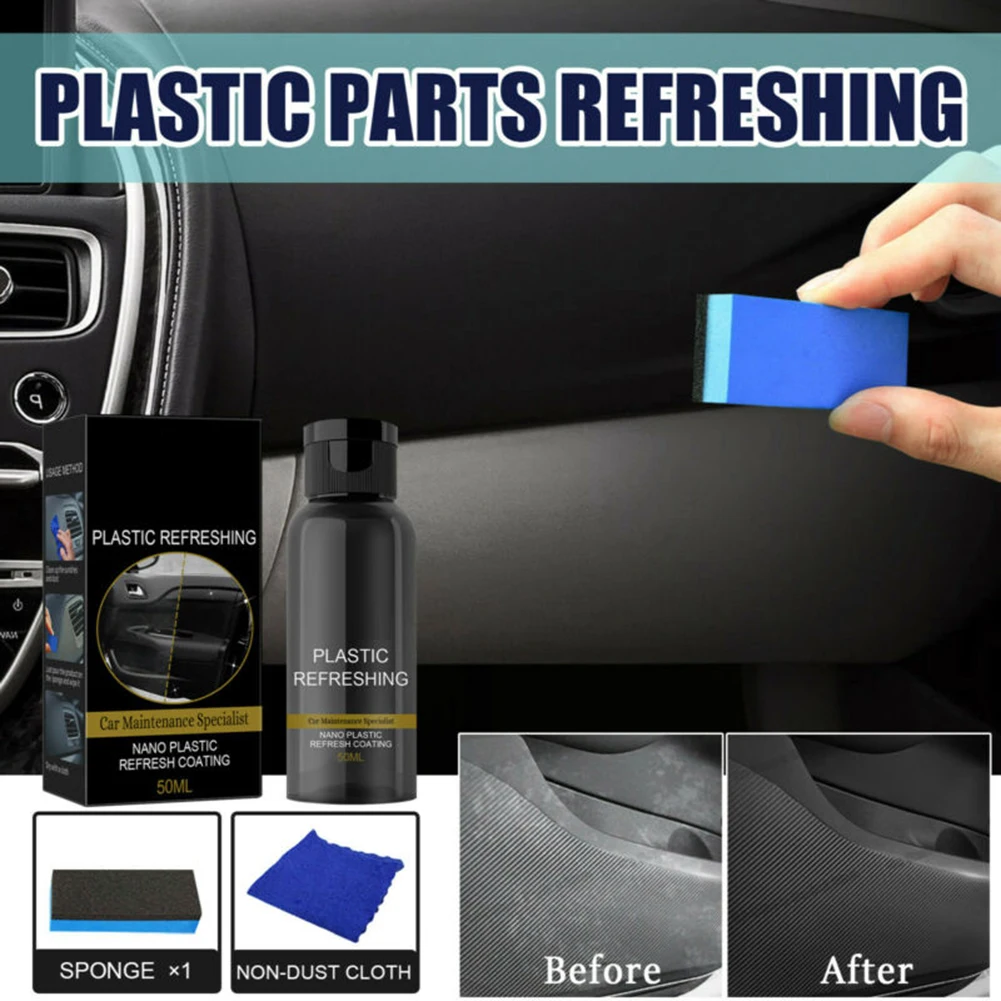 Repair fluid with Sponge and Towel Automotive plastic revitalization coating nano plastic parts renovation agent 30ML/50ML
Repair fluid with Sponge and Towel Automotive plastic revitalization coating nano plastic parts renovation agent 30ML/50ML