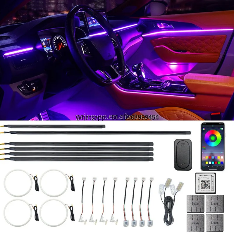 Automotive LED Ambient Light 64 Color Full Car Atmosphere Dynamic Light and Shadow in Car Atmosphere Light Inside Lamp Strip
Automotive LED Ambient Light 64 Color Full Car Atmosphere Dynamic Light and Shadow in Car Atmosphere Light Inside Lamp Strip
