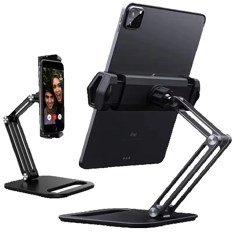Long Arm Aluminum Alloy Tablet Stand Adjustable Folding iPad Stand Ergonomic 360°Rotatable Tablet and Phone Clamp Mount Holder
Long Arm Aluminum Alloy Tablet Stand Adjustable Folding iPad Stand Ergonomic 360°Rotatable Tablet and Phone Clamp Mount Holder