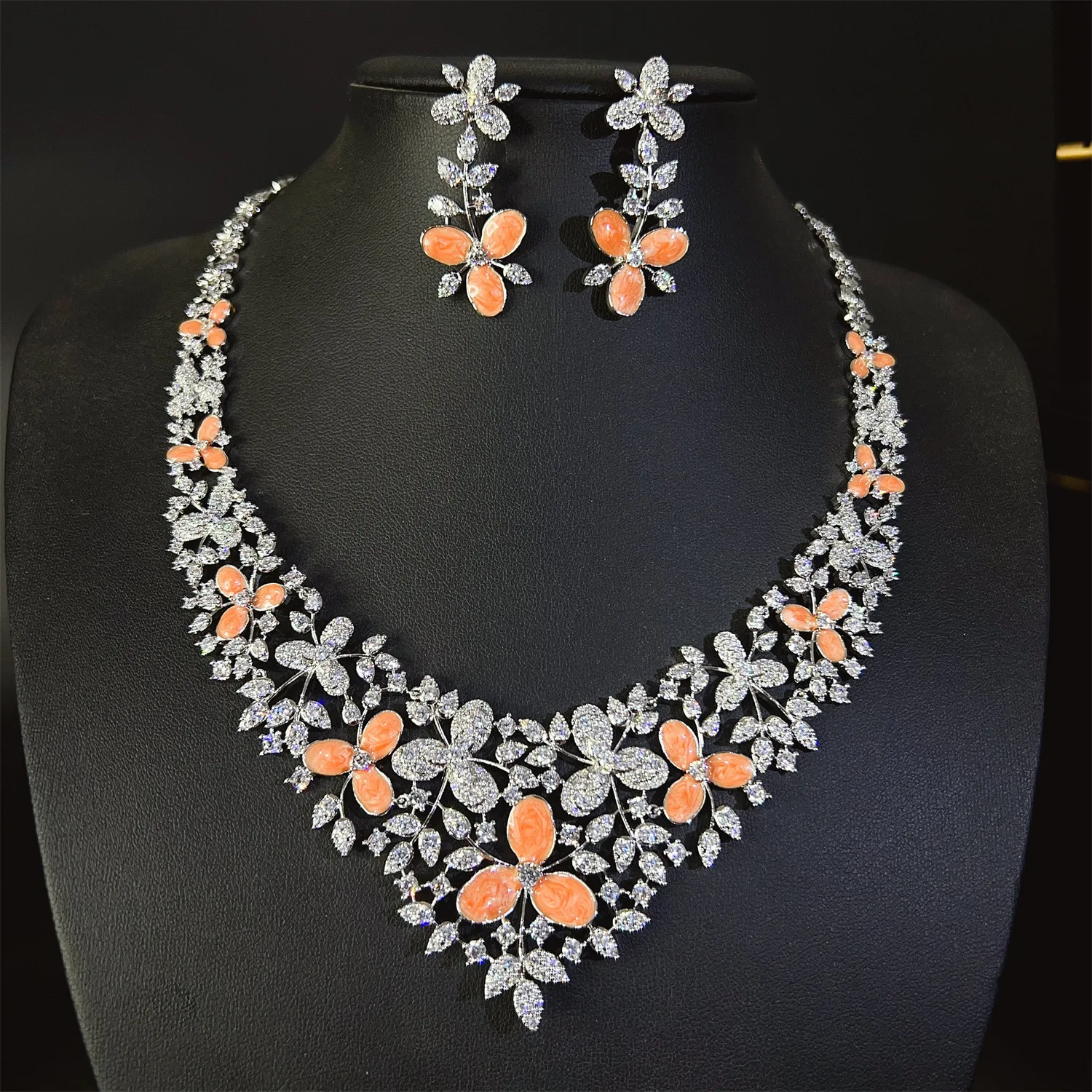 Personalised Luxury Vintage Flower Ladies Jewellery Necklace Earrings 2 Pcs Set Dating Party Prom Event Gift Bride
Personalised Luxury Vintage Flower Ladies Jewellery Necklace Earrings 2 Pcs Set Dating Party Prom Event Gift Bride