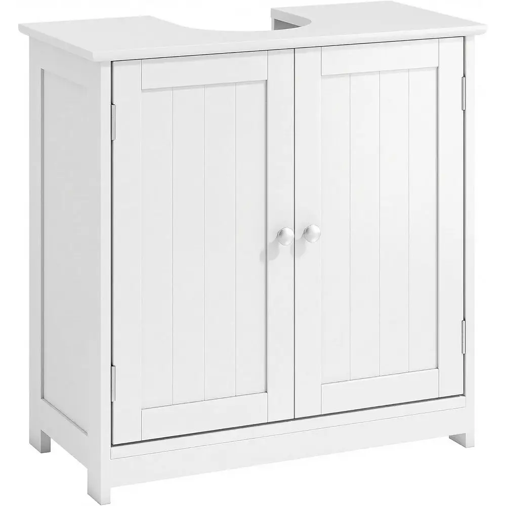 23.5 Freestanding Pedestal Sink Storage Cabinet with U-Shape Cutout and Adjustable Shelves, White
23.5 Freestanding Pedestal Sink Storage Cabinet with U-Shape Cutout and Adjustable Shelves, White