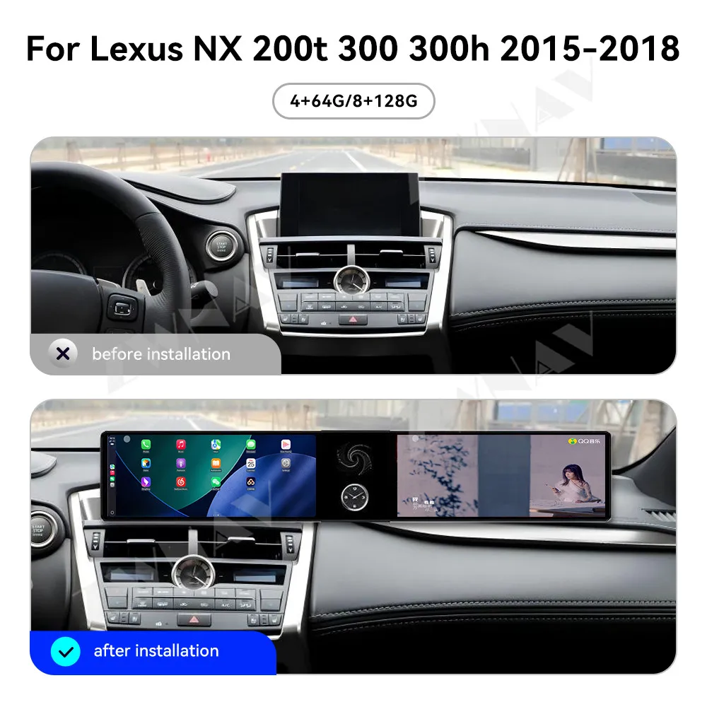 Двойной 12,3-дюймовый автомобильный радиоприемник CarPlay QLED Android 13.0 для Lexus NX 200t 300 300h 2015 GPS-навигация Стерео Мультимедийный плеер Головное устройство
Двойной 12,3-дюймовый автомобильный радиоприемник CarPlay QLED Android 13.0 для Lexus NX 200t 300 300h 2015 GPS-навигация Стерео Мультимедийный плеер Головное устройство