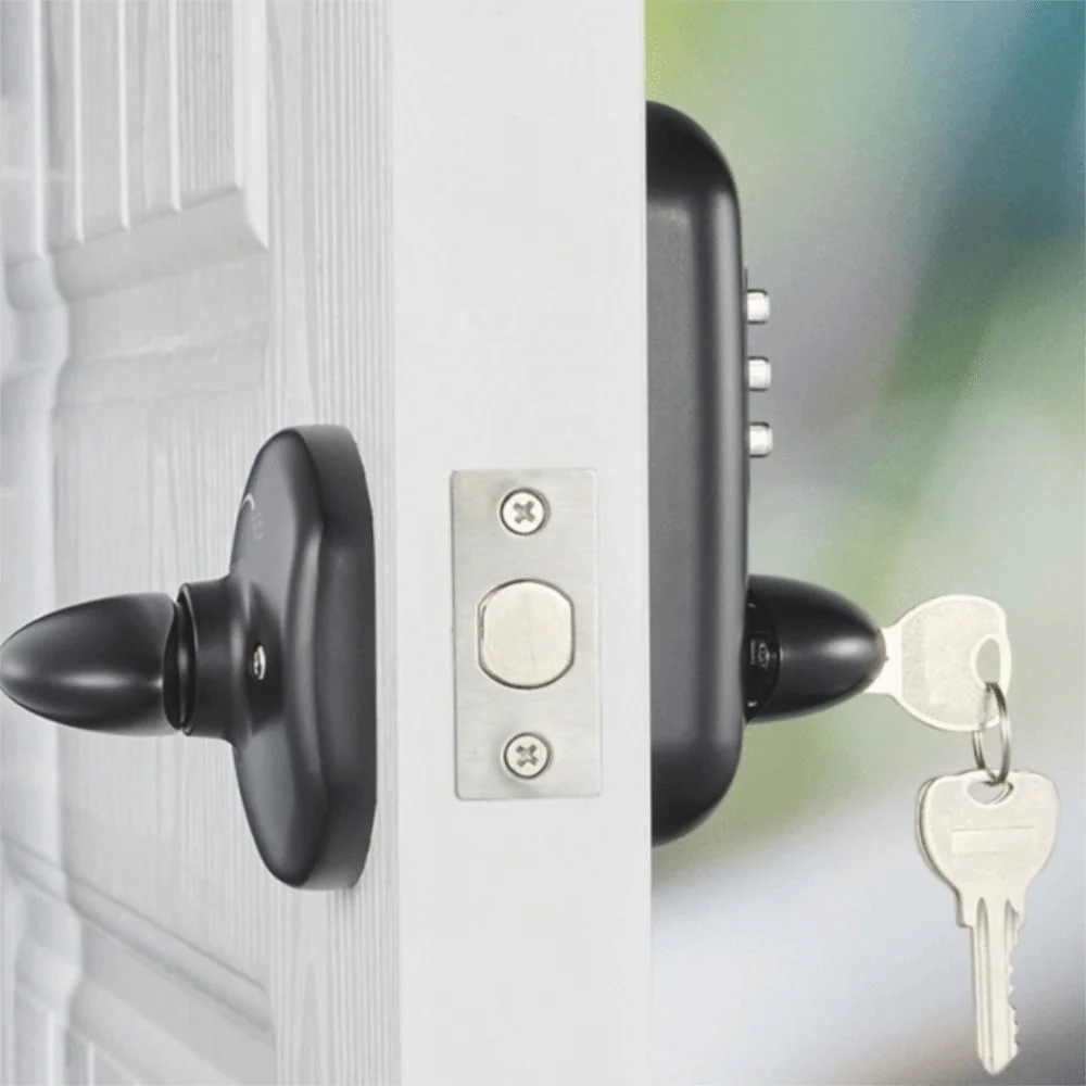 Plating Locks Mechanical Push Button Door Lock No Need Power High Low Temperature Waterproof Password Lock Double Exterior
Plating Locks Mechanical Push Button Door Lock No Need Power High Low Temperature Waterproof Password Lock Double Exterior