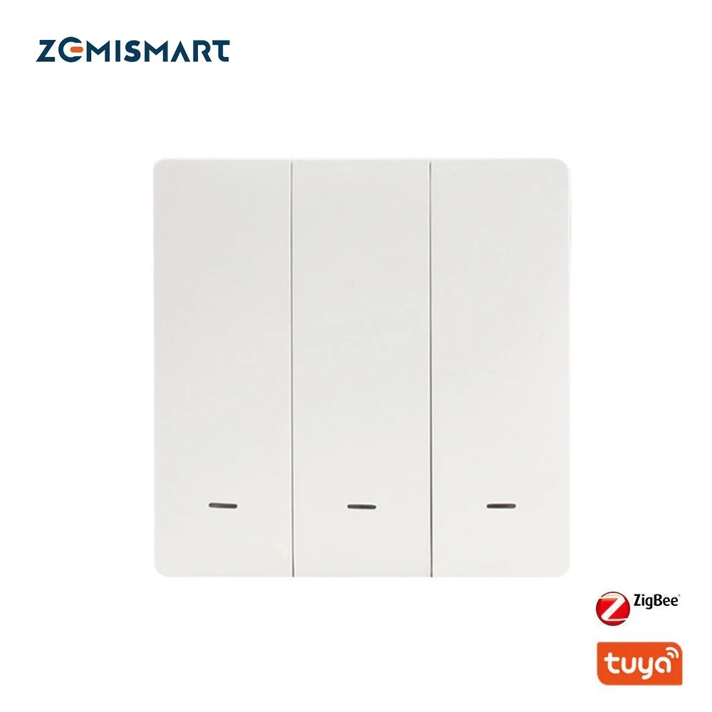 Настенный кнопочный выключатель Zemismart Zigbee, выключатель света Alexa Google Home без нейтрального провода, Физическая кнопка
Настенный кнопочный выключатель Zemismart Zigbee, выключатель света Alexa Google Home без нейтрального провода, Физическая кнопка