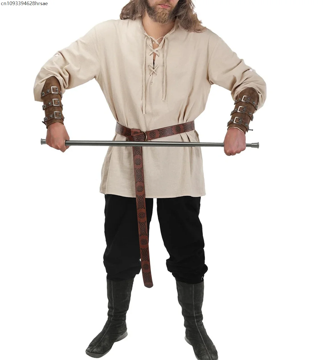 Men's Renaissance Costume Set Medieval Pirate Cosplay Shirt Ankle Banded Pants Viking Belt Outfit Halloween Party Suit 4Pcs
Men's Renaissance Costume Set Medieval Pirate Cosplay Shirt Ankle Banded Pants Viking Belt Outfit Halloween Party Suit 4Pcs