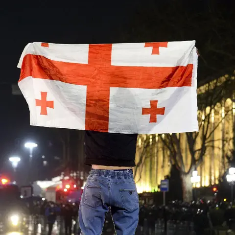 FLAGLINK 90x150cm hangende polyester geo ge Georgia vlag voor huisdecoratie