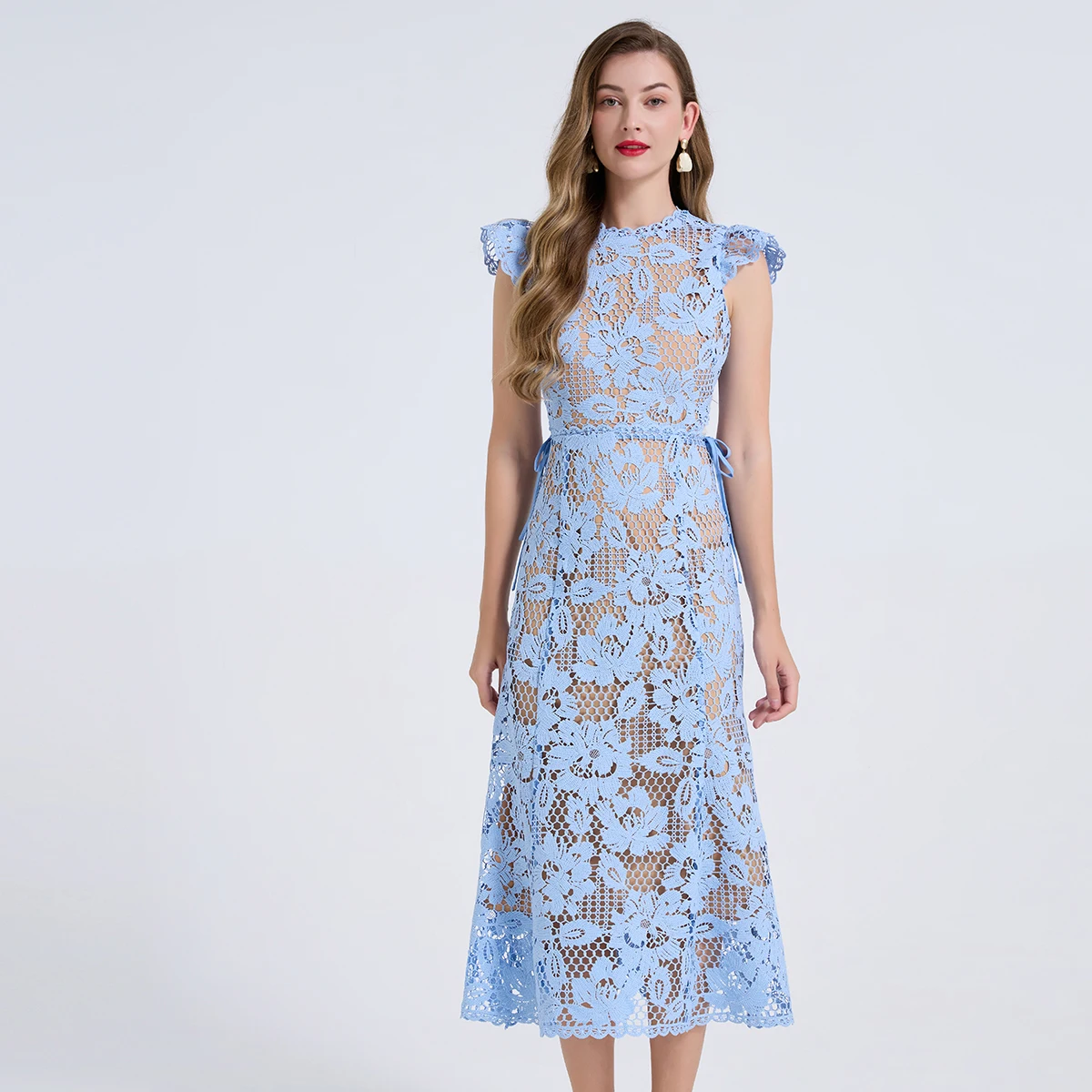 Elegant Hook Floral Hollow Lace Dress Summer Clothes Women's O-Neck Short Sleeve Long Dresses Evening Party Dress Vestidos
Elegant Hook Floral Hollow Lace Dress Summer Clothes Women's O-Neck Short Sleeve Long Dresses Evening Party Dress Vestidos