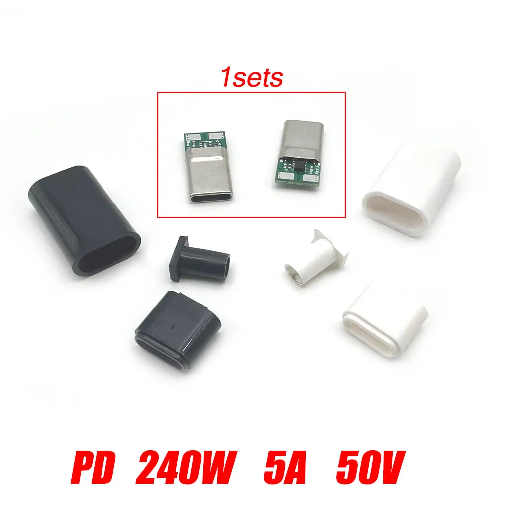 TYPE-C Male Plug PD 240W 5A 50V Fast Charging 16P Connector USB With PCB welding Data line interface DIY data cable accessories
TYPE-C Male Plug PD 240W 5A 50V Fast Charging 16P Connector USB With PCB welding Data line interface DIY data cable accessories