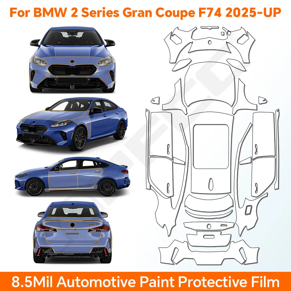TPU For BMW 2 Series Gran Coupe F74 2025 Paint Protection Film Anti-scratch Car Body Clear Bra Pre-cut PPF Resistant Invisible
TPU For BMW 2 Series Gran Coupe F74 2025 Paint Protection Film Anti-scratch Car Body Clear Bra Pre-cut PPF Resistant Invisible