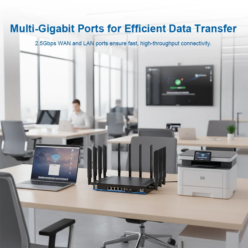 X75 Tri-band 2.4G 5.8G 6.0GHz Quacor Core MT7988AV Chipset OpenWRT 19000Mbps WiFi7 Router 802.11BE Wireless Enterprise Routers
X75 Tri-band 2.4G 5.8G 6.0GHz Quacor Core MT7988AV Chipset OpenWRT 19000Mbps WiFi7 Router 802.11BE Wireless Enterprise Routers