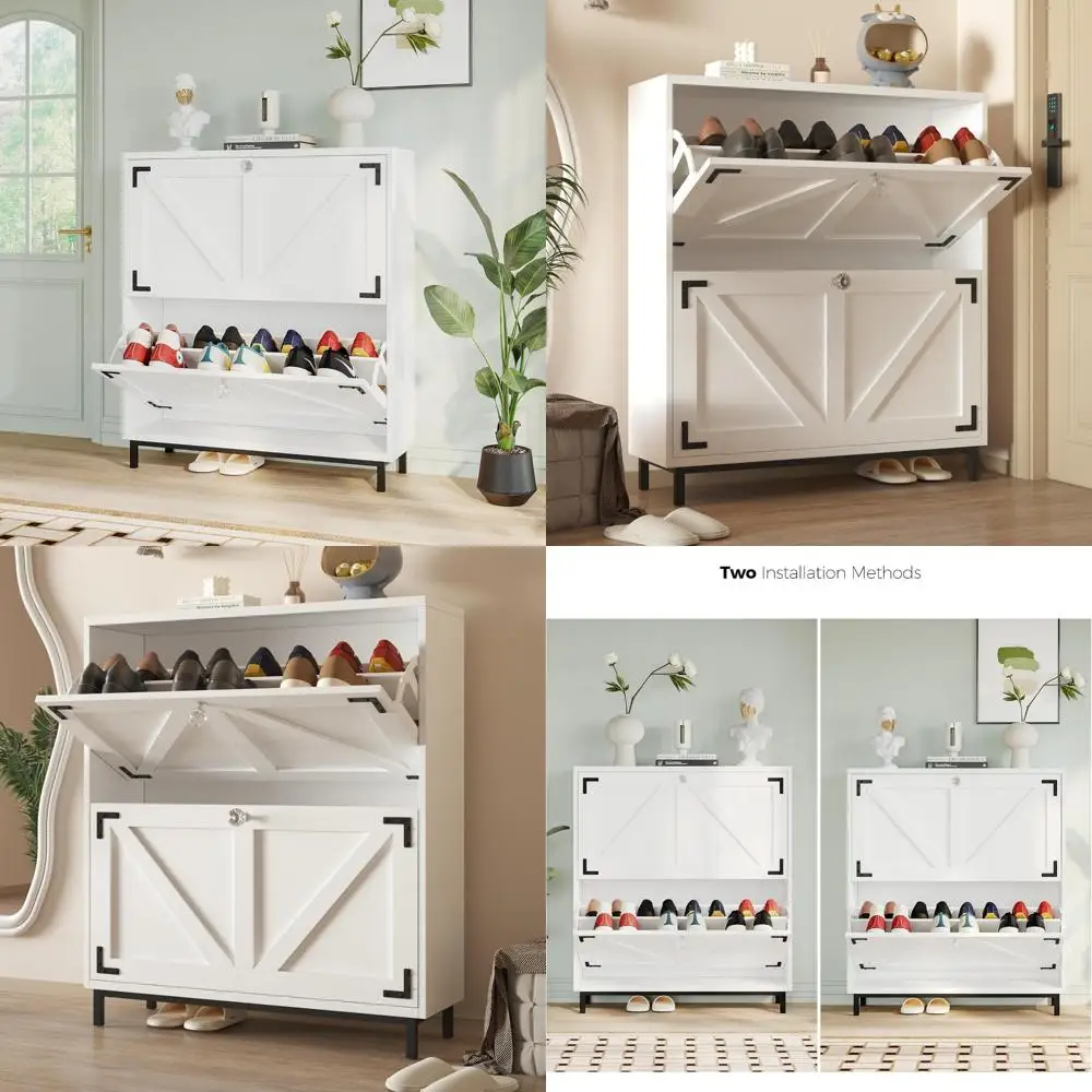 Freestanding Shoe Storage Organizer with Metal Legs - Narrow Rack Cabinet for Entryway Shoe Collection
Freestanding Shoe Storage Organizer with Metal Legs - Narrow Rack Cabinet for Entryway Shoe Collection