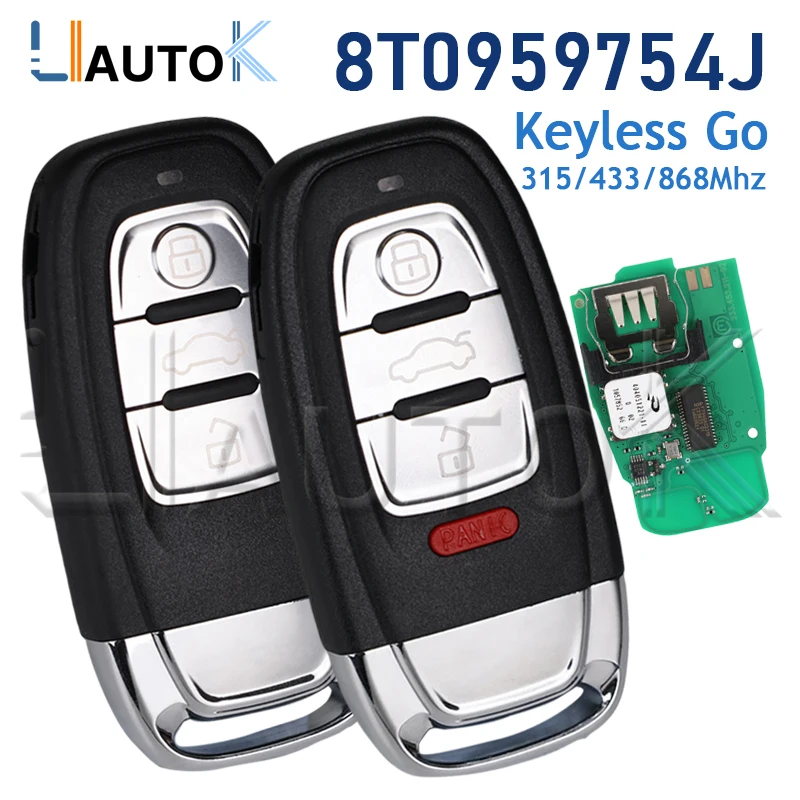 Smart Remote Car Keys for Audi A4 A5 A7 S6 Q5 A6L FCCID 754J 754D/H/F/C/B 315/433/868Mhz Uncut Blade Keyless Go
Smart Remote Car Keys for Audi A4 A5 A7 S6 Q5 A6L FCCID 754J 754D/H/F/C/B 315/433/868Mhz Uncut Blade Keyless Go