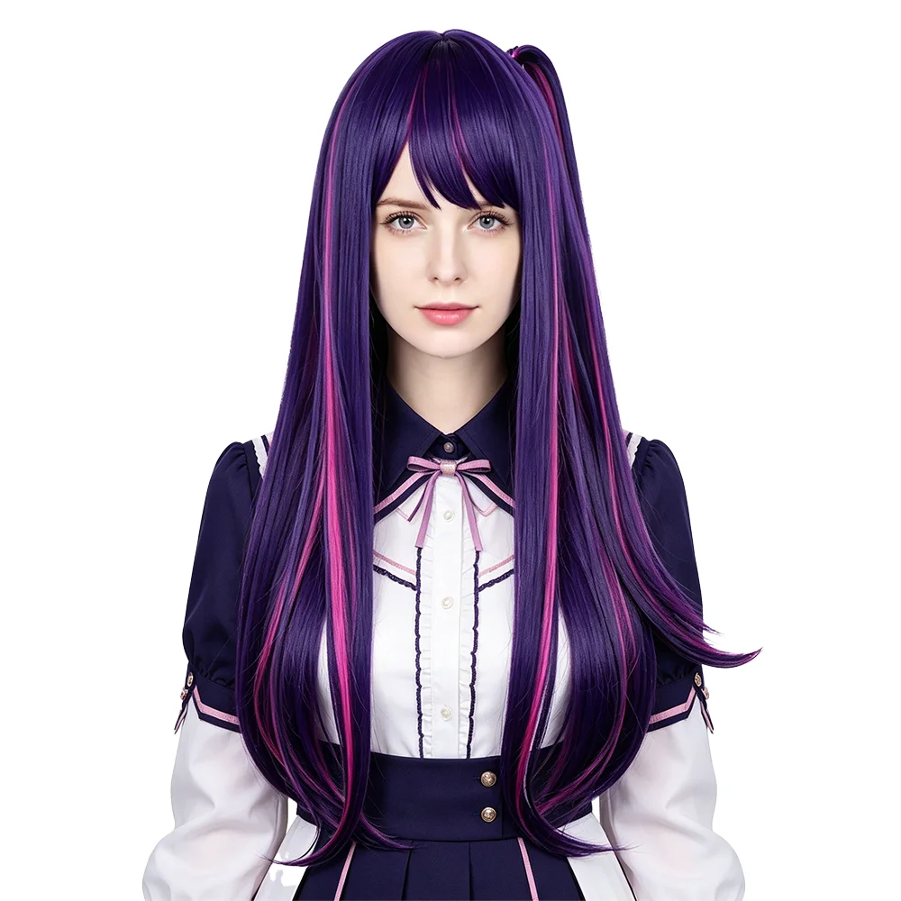 Hoshino Ai Cosplay Wig Purple Pink Gradient Split Grip Ponytail Long Straight Heat Resistant Synthetic Wig For Anime Party Daily
Hoshino Ai Cosplay Wig Purple Pink Gradient Split Grip Ponytail Long Straight Heat Resistant Synthetic Wig For Anime Party Daily