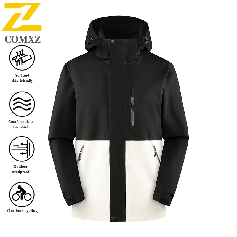 EIAO Spring Autumn Mens Plus Size Color Block Waterproof Windbreaker Jacket Outdoor Hiking Coat Camping Fishing Hooded Loose Fit
EIAO Spring Autumn Mens Plus Size Color Block Waterproof Windbreaker Jacket Outdoor Hiking Coat Camping Fishing Hooded Loose Fit