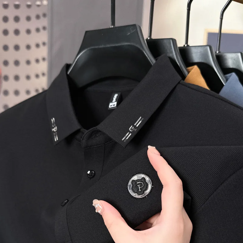Men's Polo Shirt High End Quality Lapel Embroidered Printed Long Sleeved 2023 New Korean Autumn Fashion Trend Base Men Clothing
Men's Polo Shirt High End Quality Lapel Embroidered Printed Long Sleeved 2023 New Korean Autumn Fashion Trend Base Men Clothing