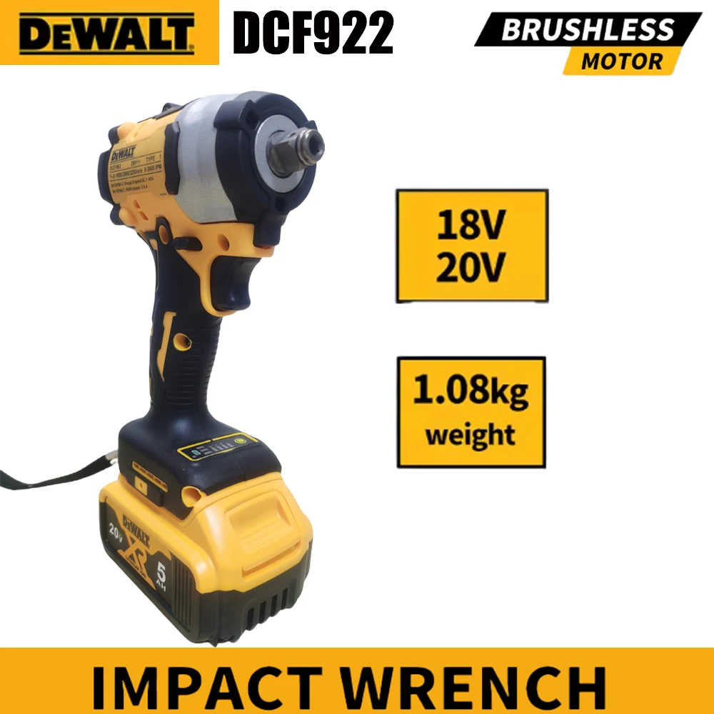 Dewalt DCF922 wireless impact wrench tool, universal 20V rechargeable battery, high torque, easy to operate, long battery life
Dewalt DCF922 wireless impact wrench tool, universal 20V rechargeable battery, high torque, easy to operate, long battery life