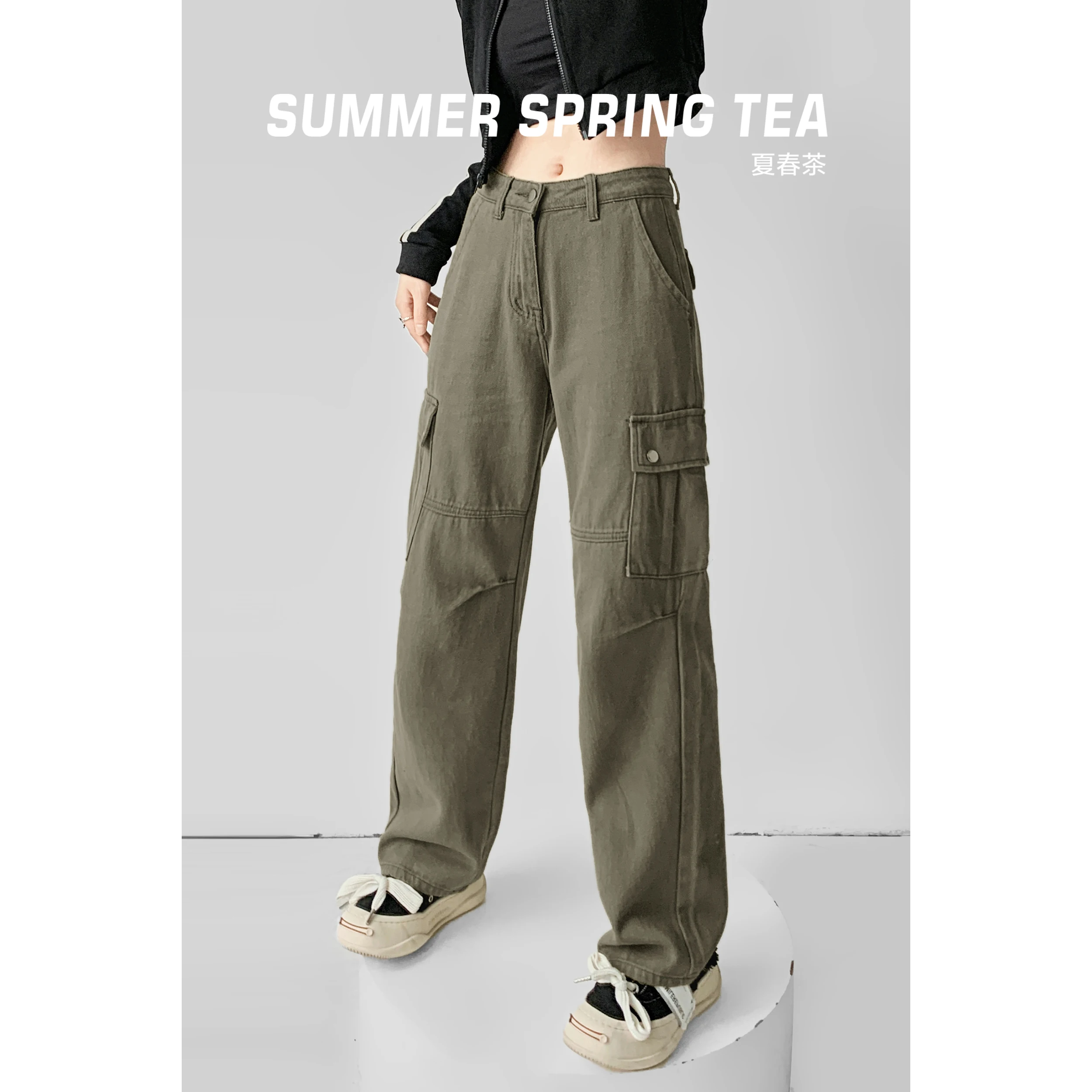 High Waist Straight Leg Workwear Jeans Women's Summer Spring Tea Blogger Hot Girl Casual Loose Long Pants Cotton Fabric
High Waist Straight Leg Workwear Jeans Women's Summer Spring Tea Blogger Hot Girl Casual Loose Long Pants Cotton Fabric