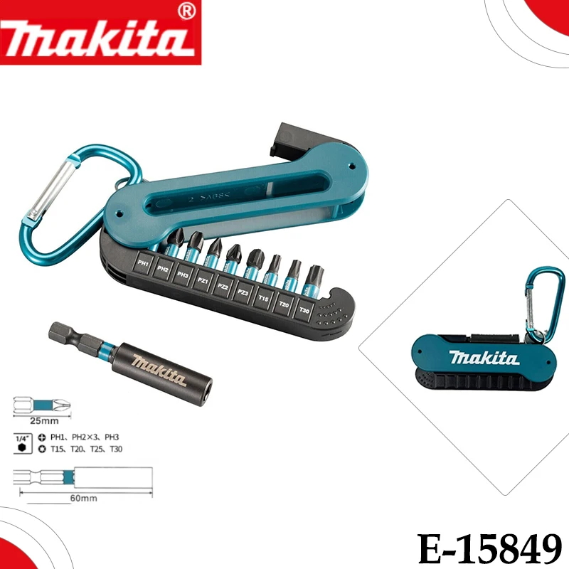 Makita E-15849 11-Piece Screwdriver Bit Set, Impact Grade Bits with Holder & Carabiner
Makita E-15849 11-Piece Screwdriver Bit Set, Impact Grade Bits with Holder & Carabiner