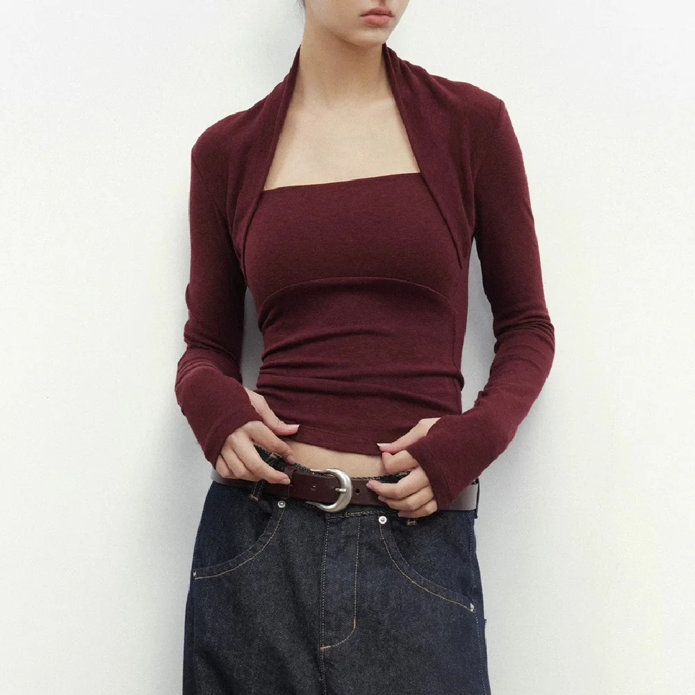 Женская модная футболка 2026 года, эластичная, приталенная, с длинным рукавом, в стиле Y2K, универсальный топ, пуловер
Женская модная футболка 2026 года, эластичная, приталенная, с длинным рукавом, в стиле Y2K, универсальный топ, пуловер