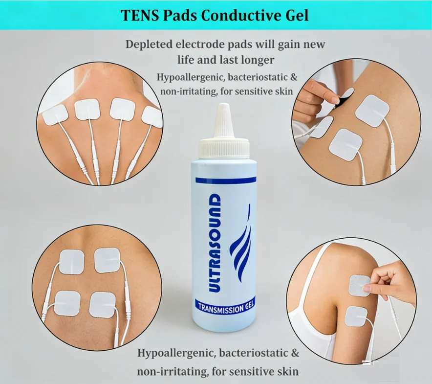 Conductive Gel for TENS Unit Pads – Odorless & Hypoallergenic Electrode Gel for EMS, Muscle Stimulators & Ultrasound Devices
Conductive Gel for TENS Unit Pads – Odorless & Hypoallergenic Electrode Gel for EMS, Muscle Stimulators & Ultrasound Devices