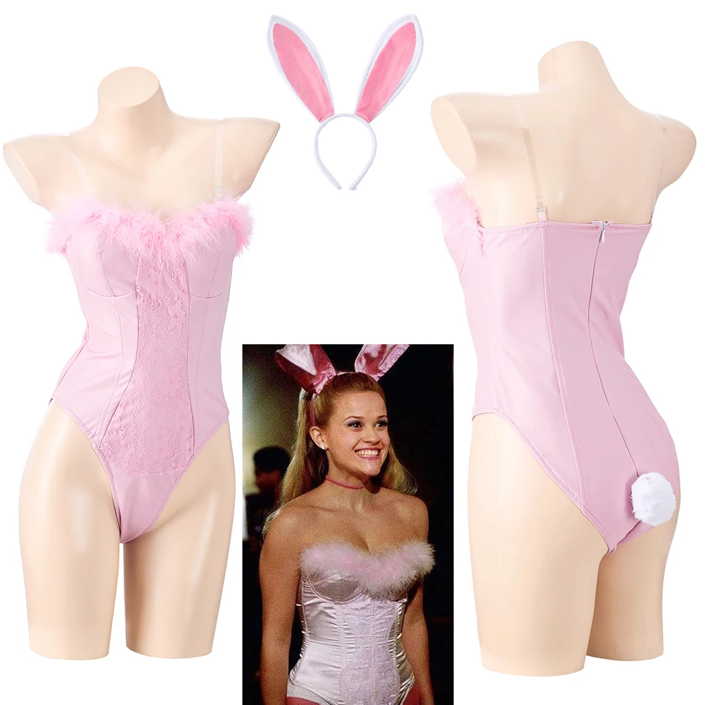 Elle Woods Cosplay Legally Costume Sexy Women Pink Bodysuit with Headwear Halloween Christmas Party Bunny Girls Jumpsuit Suit
Elle Woods Cosplay Legally Costume Sexy Women Pink Bodysuit with Headwear Halloween Christmas Party Bunny Girls Jumpsuit Suit