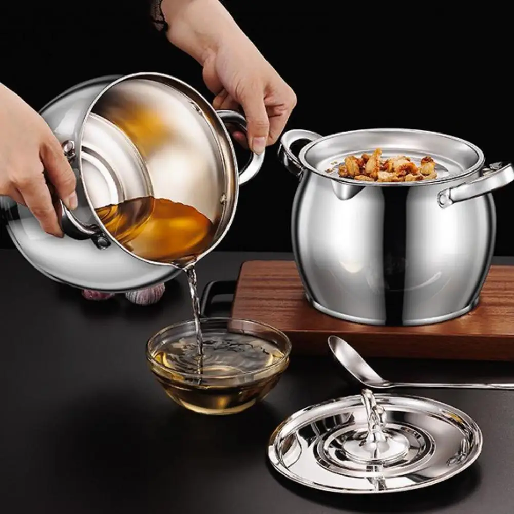 Stainless Steel Oil Pot with Double Handles And Strainer Large Capacity Oil Container with Lid Heat-Resistant Rust-Proof Contain
Stainless Steel Oil Pot with Double Handles And Strainer Large Capacity Oil Container with Lid Heat-Resistant Rust-Proof Contain