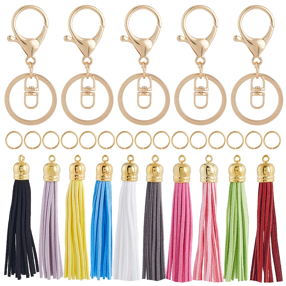 DIY Suede Tasse Keychain Making Kits Real 18K Gold Plated 20 Gauge 8x0.8mm Inner Diameter: 6.4mm
DIY Suede Tasse Keychain Making Kits Real 18K Gold Plated 20 Gauge 8x0.8mm Inner Diameter: 6.4mm