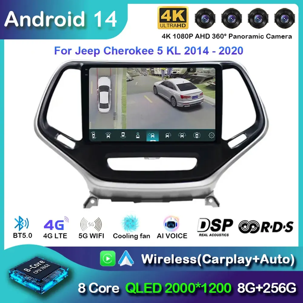 Car Android 14 For Jeep Cherokee 5 KL 2014 - 2018 Auto Radio Multimedia Video Player Navigation GPS carplay No 2din DVD 5G Wifi
Car Android 14 For Jeep Cherokee 5 KL 2014 - 2018 Auto Radio Multimedia Video Player Navigation GPS carplay No 2din DVD 5G Wifi