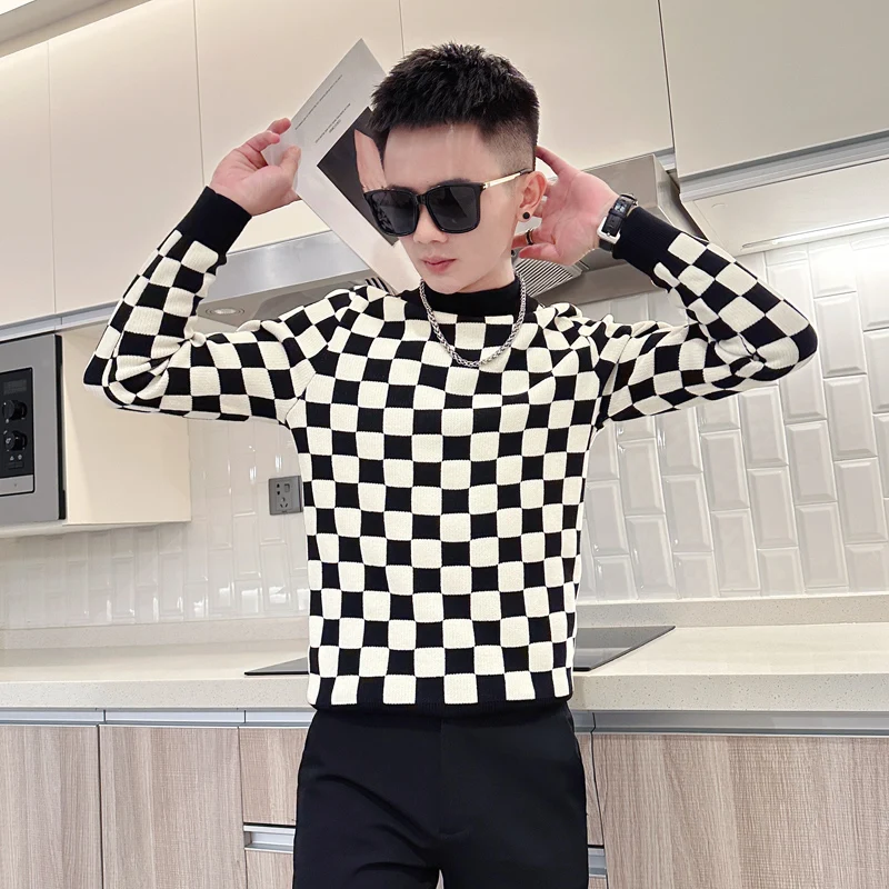 Slim Fit Knitwear f High Collar Base Layer irt Small Size Men's Autumn Winter Plaid Sweater Youthful Vitali Sle Long...
Slim Fit Knitwear f High Collar Base Layer irt Small Size Men's Autumn Winter Plaid Sweater Youthful Vitali Sle Long...