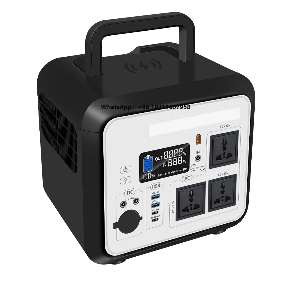 Hot Product Ac Dc Usb Switch Outdoor Solar Energy Storage Power 1200W Portable Power Supply Station with 15W Wireless Charging
Hot Product Ac Dc Usb Switch Outdoor Solar Energy Storage Power 1200W Portable Power Supply Station with 15W Wireless Charging