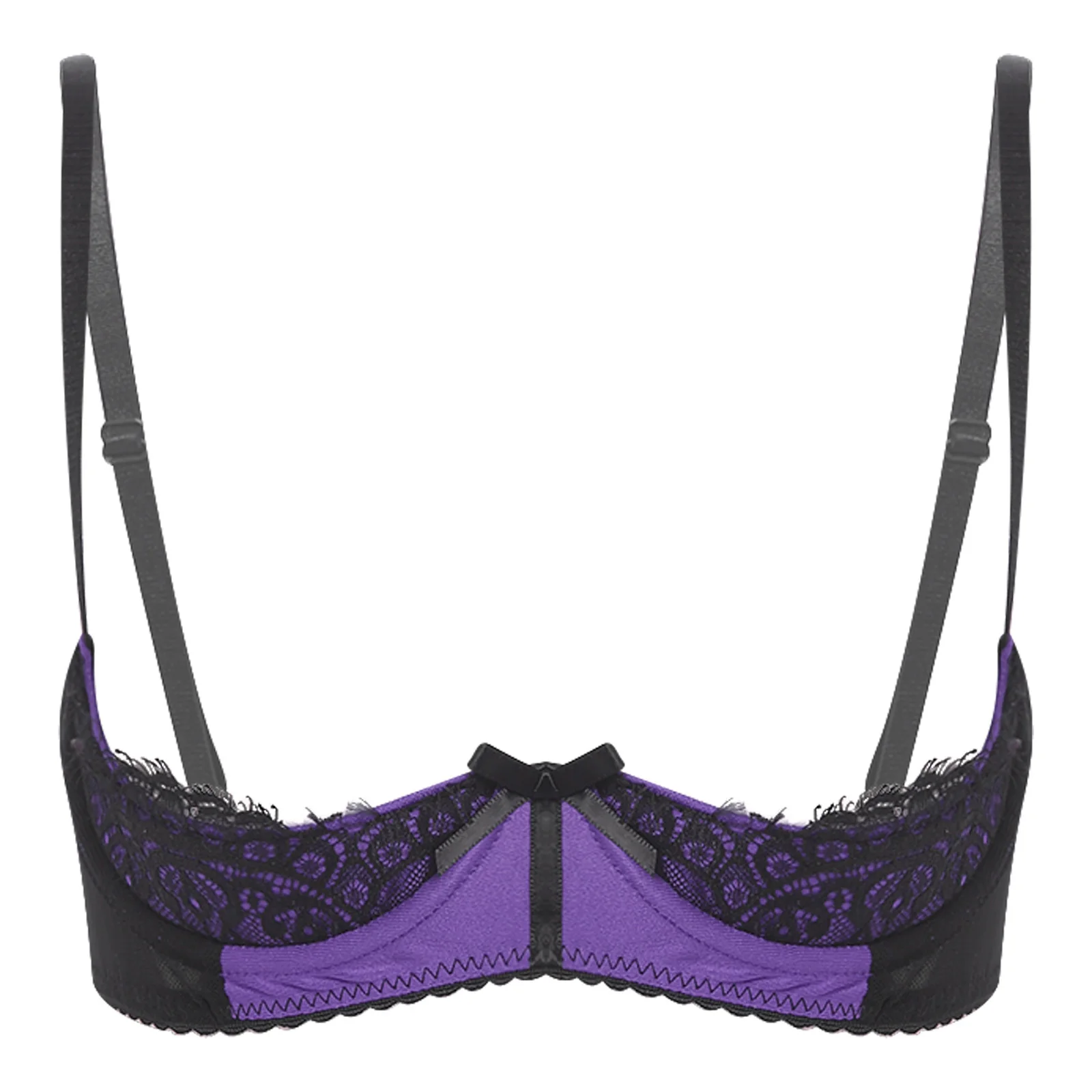 Women Lingerie Floral Lace Bra Sexy Low Cups Push Up Underwire Brassier Underwear for Couple's Tempting Role Play Nightwear
Women Lingerie Floral Lace Bra Sexy Low Cups Push Up Underwire Brassier Underwear for Couple's Tempting Role Play Nightwear