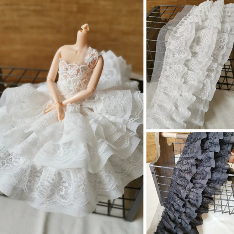 Chiffon Lace Pleated Fabric 11cm Wide Three Layer Skirt Edge Collar Cuffs DIY Doll Dress Lolita Lace Decorative Accessories
Chiffon Lace Pleated Fabric 11cm Wide Three Layer Skirt Edge Collar Cuffs DIY Doll Dress Lolita Lace Decorative Accessories