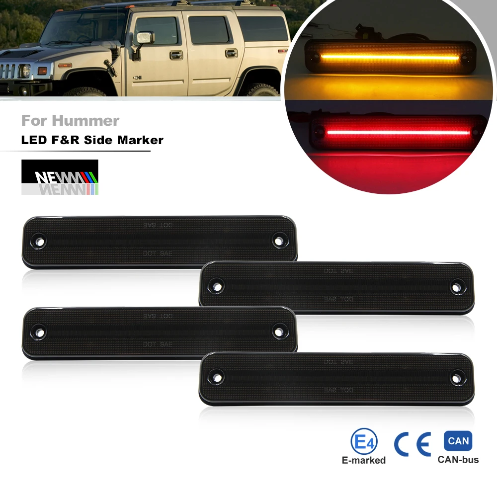 For Hummer H2 2003-2009 Smoked Front Rear Led Side Marker Light Kit Amber Red 4PCs Auto Turn Signal Lamp
For Hummer H2 2003-2009 Smoked Front Rear Led Side Marker Light Kit Amber Red 4PCs Auto Turn Signal Lamp
