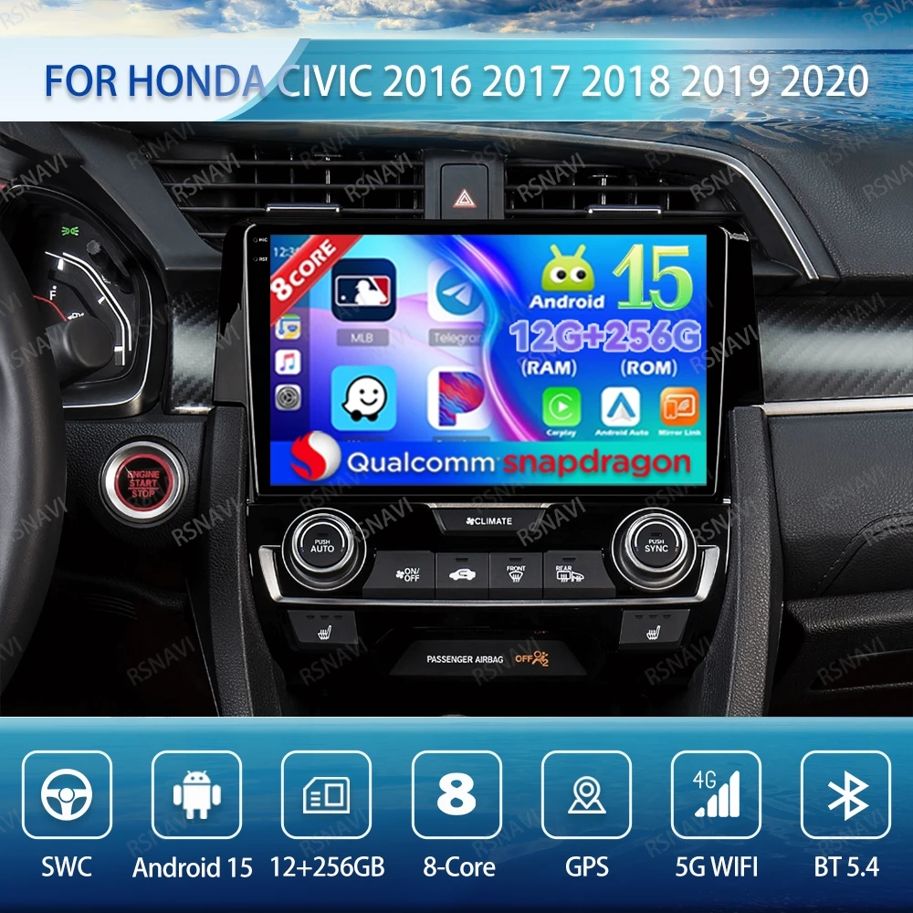 Автомобильное радио Android 15 для Honda Civic 2016 2017 2018 2019 2020 Qualcomm Мультимедиа DSP DVD BT 4G LTE Авторадио QLED Viedo Player
Автомобильное радио Android 15 для Honda Civic 2016 2017 2018 2019 2020 Qualcomm Мультимедиа DSP DVD BT 4G LTE Авторадио QLED Viedo Player